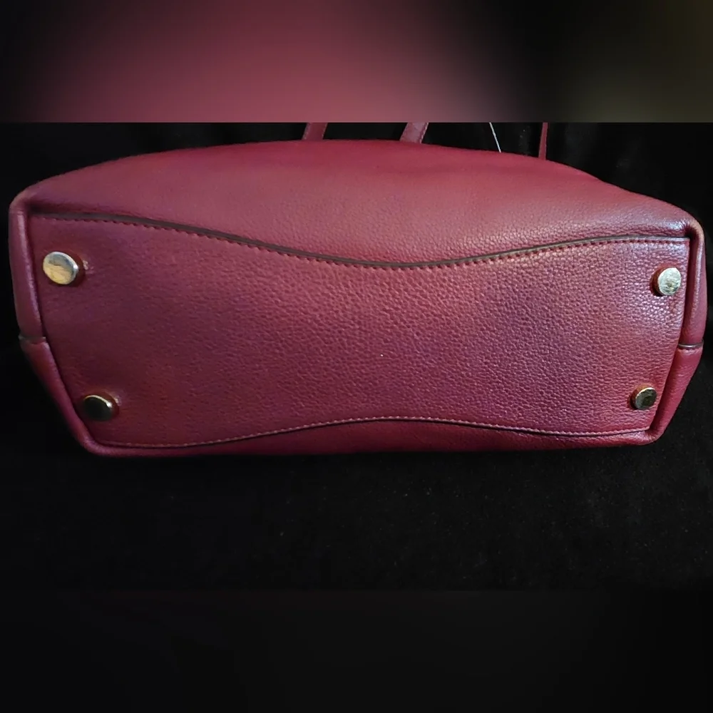 Michael Kors Raven Merlot Large Pebble Leather Shoulder Bag